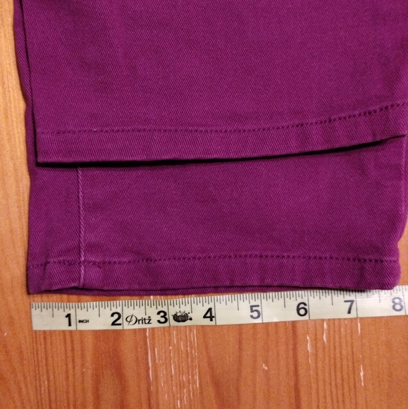 Miss Tina High Purple Waisted Cotton Cropped Jeans - Picture 12 of 12
